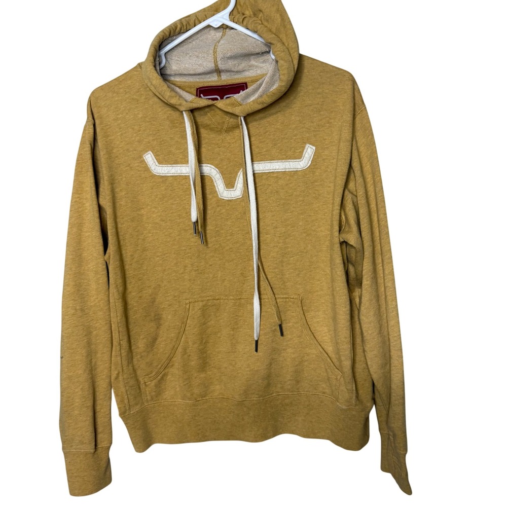 Kimes Ranch Womens Mustard Yellow Logo Hoodie Sweatshirt Large